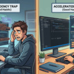Comparison of bad and good coding habits with AI assistants in 2026.