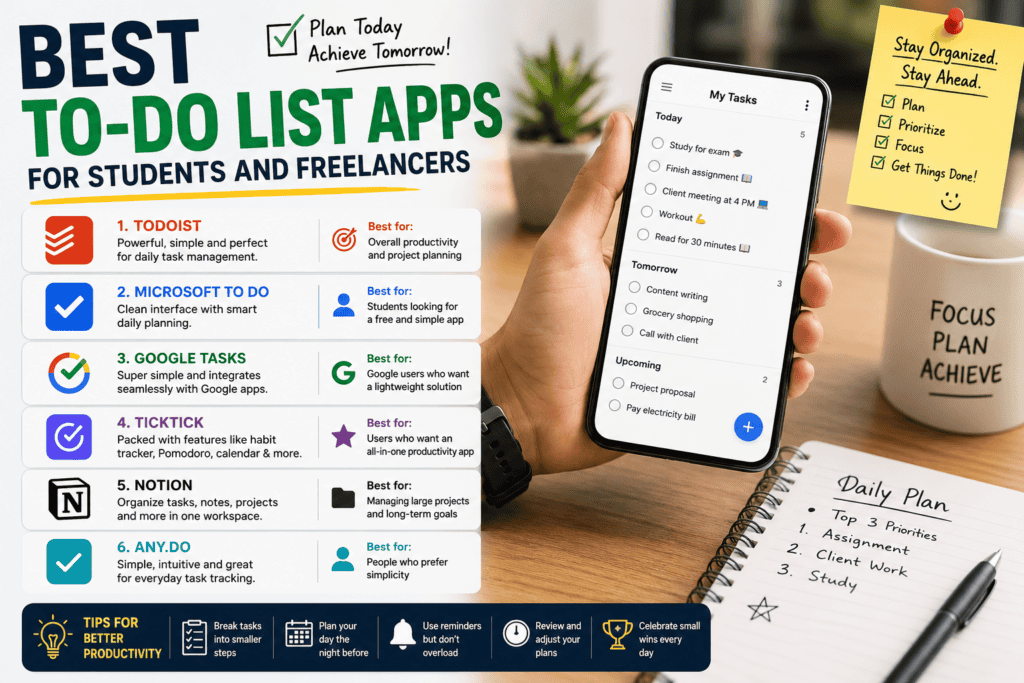 Best To-Do List Apps for Students and Freelancers (2026 Guide)